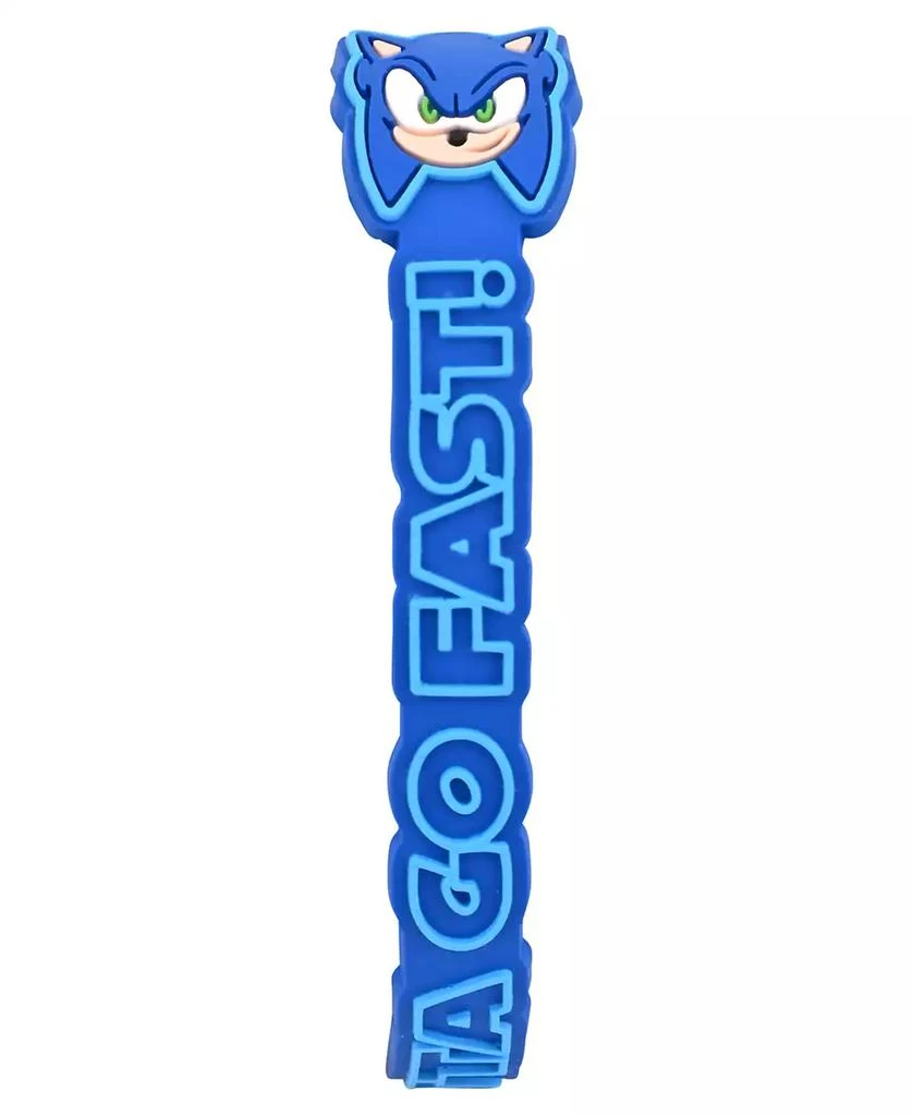 Accutime Kids Unisex Sega Sonic the Hedgehog Blue Silicone Strap Watch 35.5mm Set 7