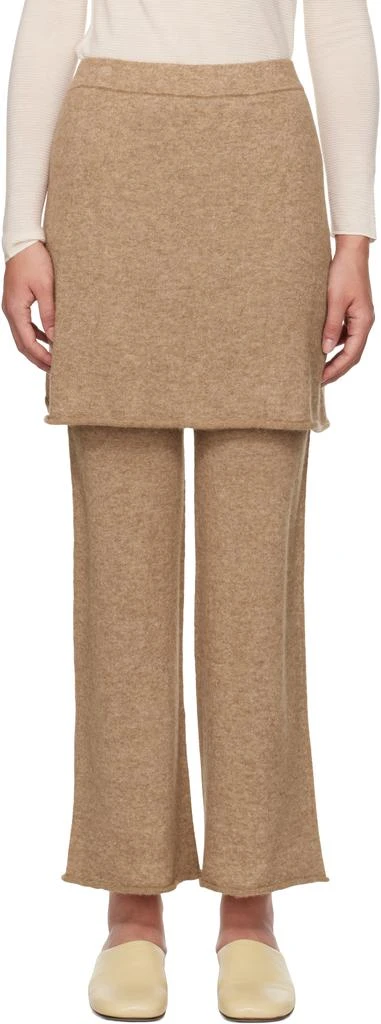 LAUREN MANOOGIAN Tan Layer Lounge Pants 1