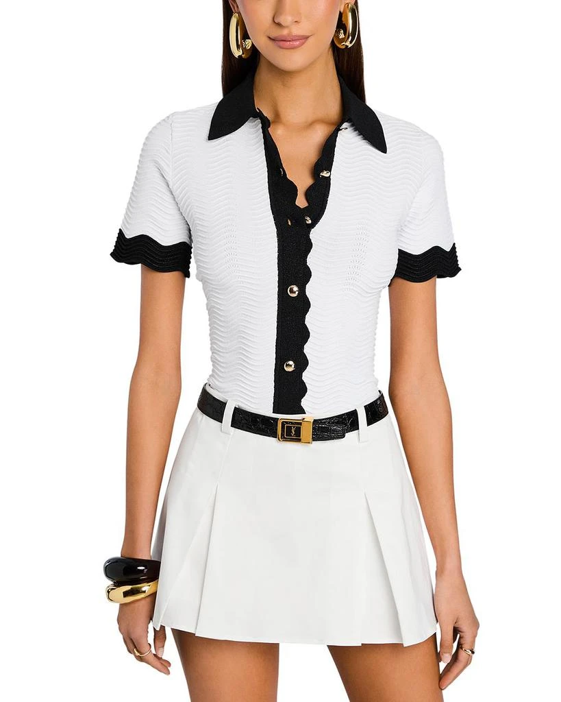 retrofête Lyric Contrast Trim Knit Top 1