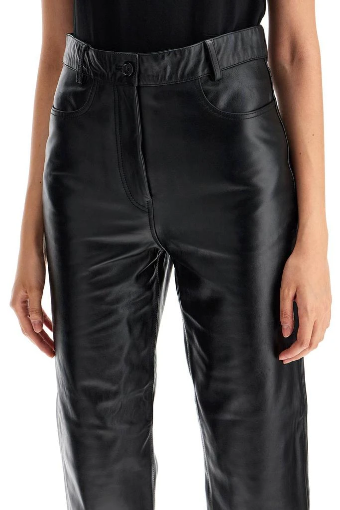 Totême straight leather pants for men 4