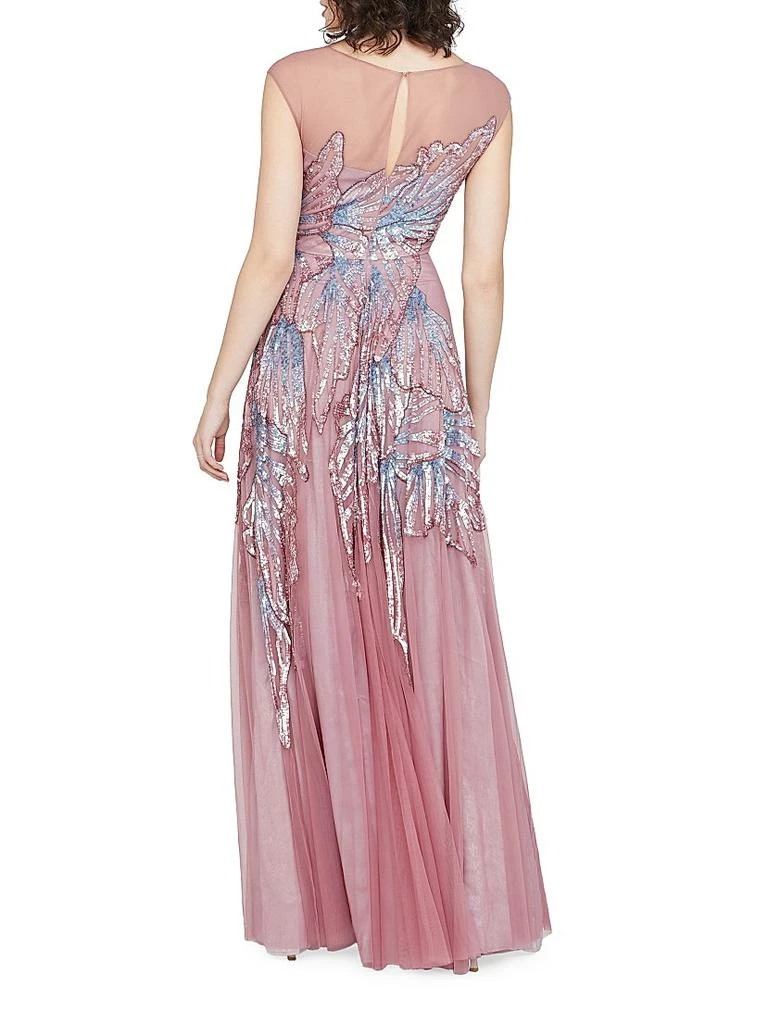 women's avianna floral embroidered maxi dress Aviana V-Neck Gown – Purple
