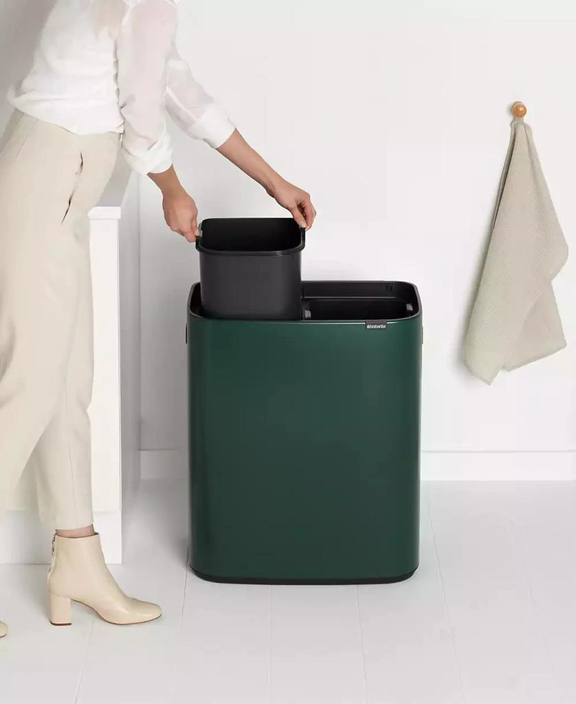 Brabantia Bo Touch Top Dual Compartment Trash Can, 2 x 8 Gallon, 2 x 30 Liter 5