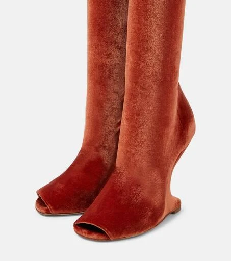Rick Owens Cantilever velvet over-the-knee boots 5