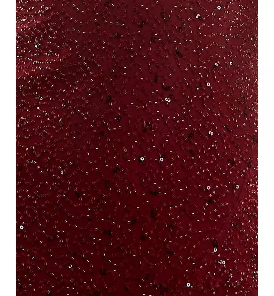 City Studios Juniors' Bead Embellished Cowlneck Sleeveless Gown 5