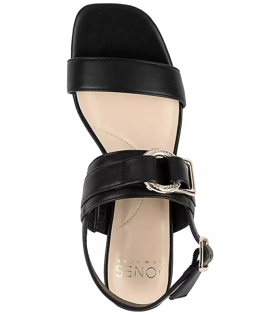 JONES NEW YORK Women's Yahssa Buckled Block Heel Dress Sandals 7