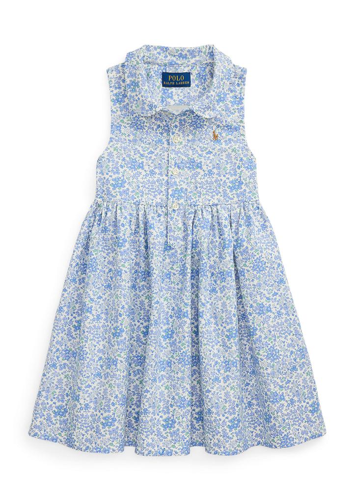 Ralph Lauren Girls 2-6x Floral Cotton Oxford Shirtdress