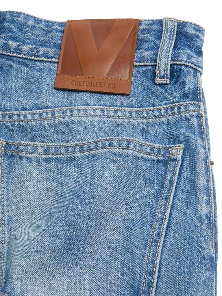 Valentino Jacquard-trim jeans 3