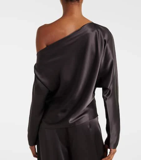 The Sei One-shoulder silk satin top 6