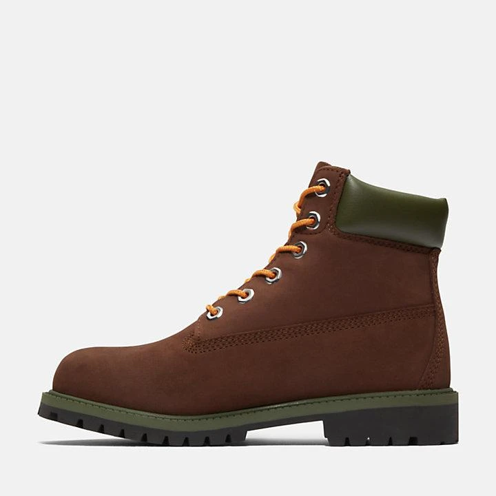 Timberland Timberland® Premium 6 Inch Boot for Junior in Brown/Orange 6