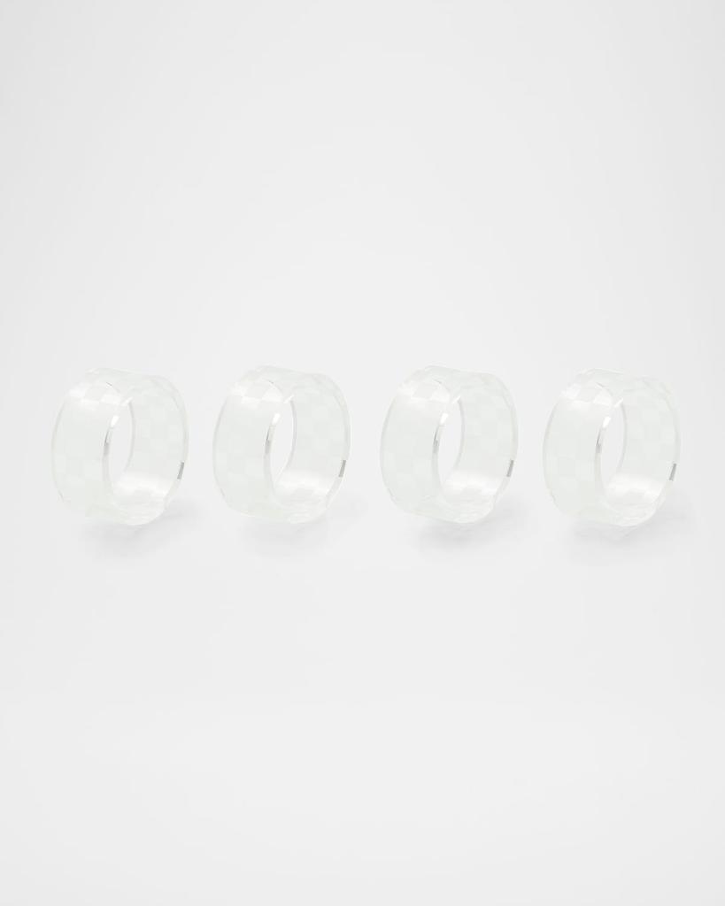 MacKenzie-Childs Clear Check Napkin Ring Set of 4