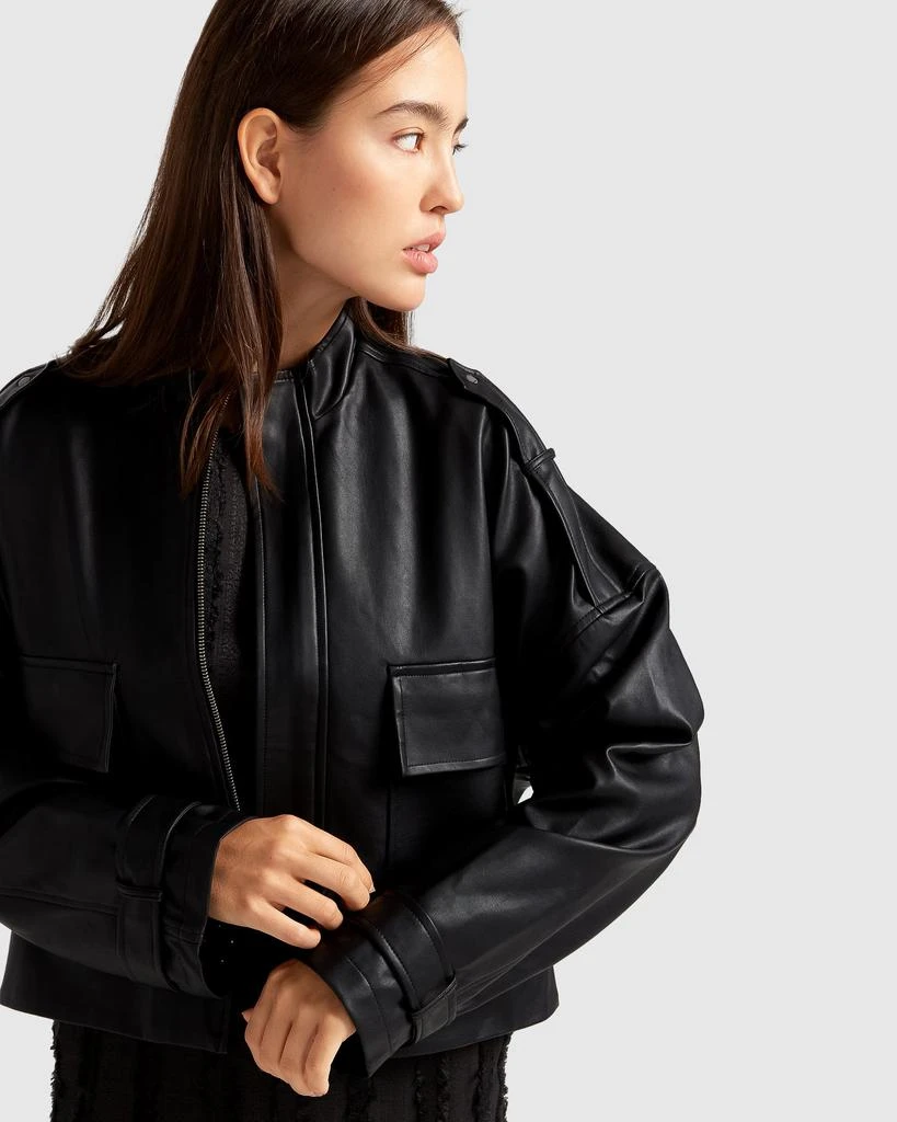 Belle&Bloom Reload Draped Leather Look Jacket 6