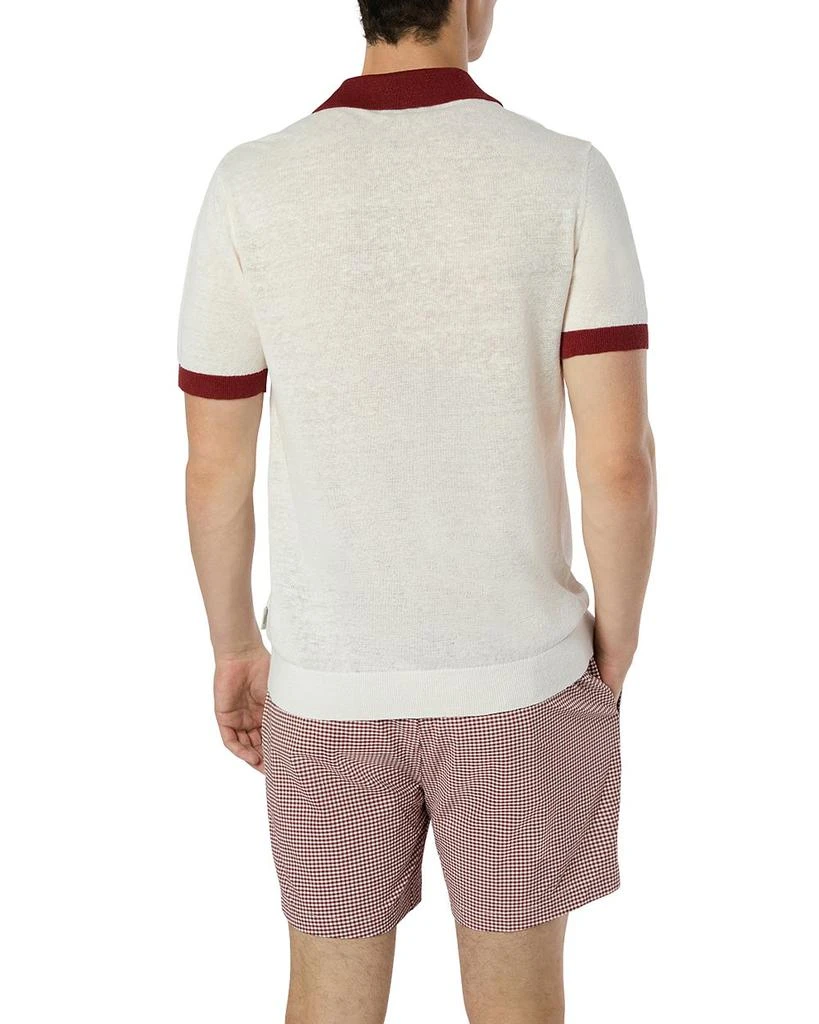 Onia Linen Color Blocked Polo Shirt 2