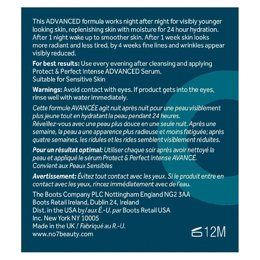No7 Protect & Perfect Fragrance Free Night Cream 9