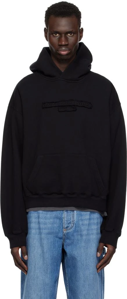 Alexander Wang Black Oversize Logo Hoodie 1