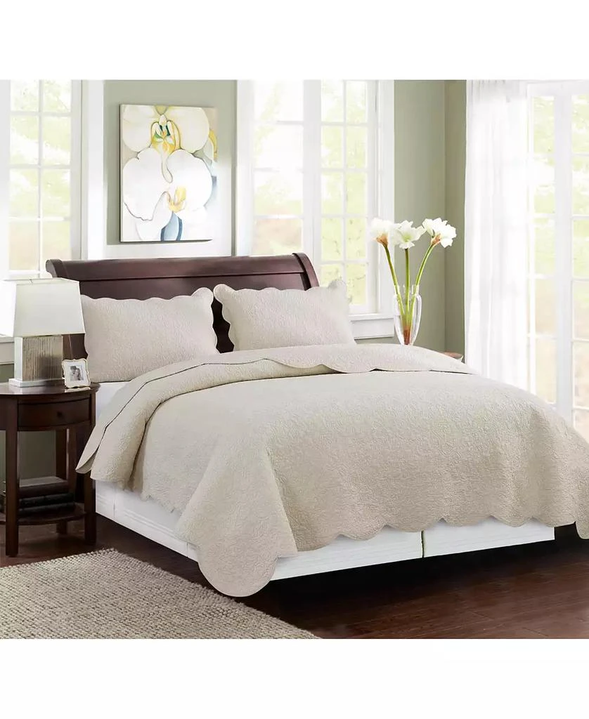 C&F Home Christiana Khaki King 3-Piece Cotton Bedding Quilt Set