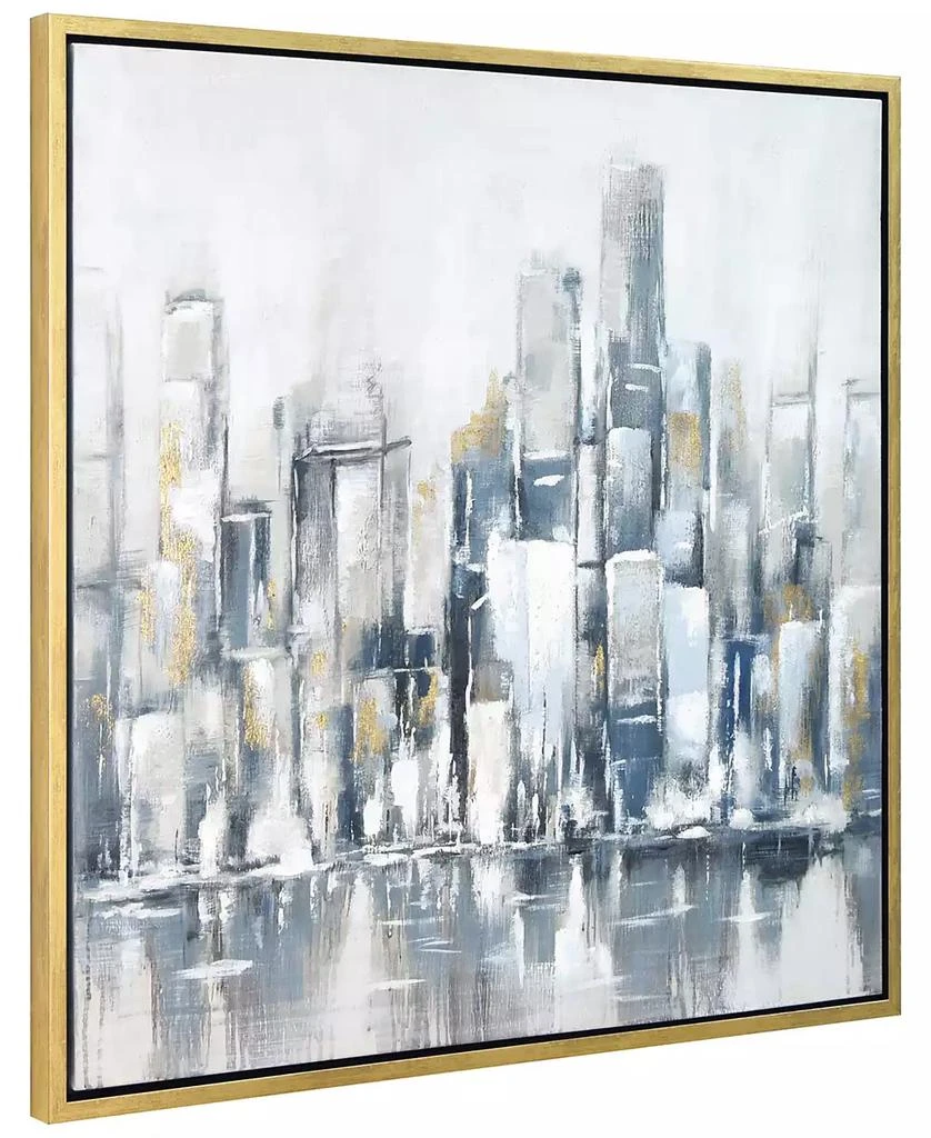 Empire Art Direct Winter Cityscape Textured Glitter Hand Painted Canvas Wall Art, 36" x 36" 2