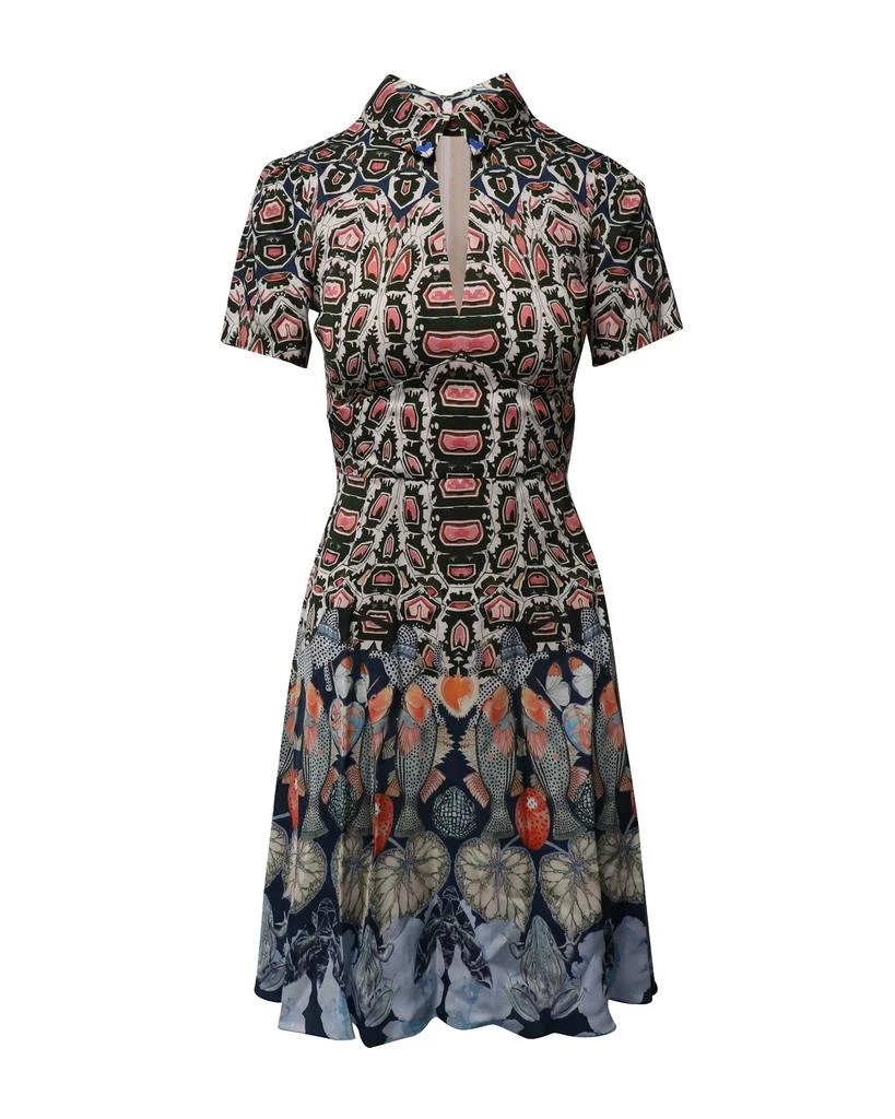Temperley London Printed Fit and Flare Midi Dress in Multicolor Polyester 1