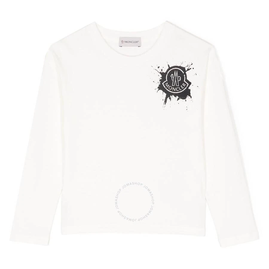 Moncler Kids Paint Splatter Logo Long-Sleeve T-Shirt 1