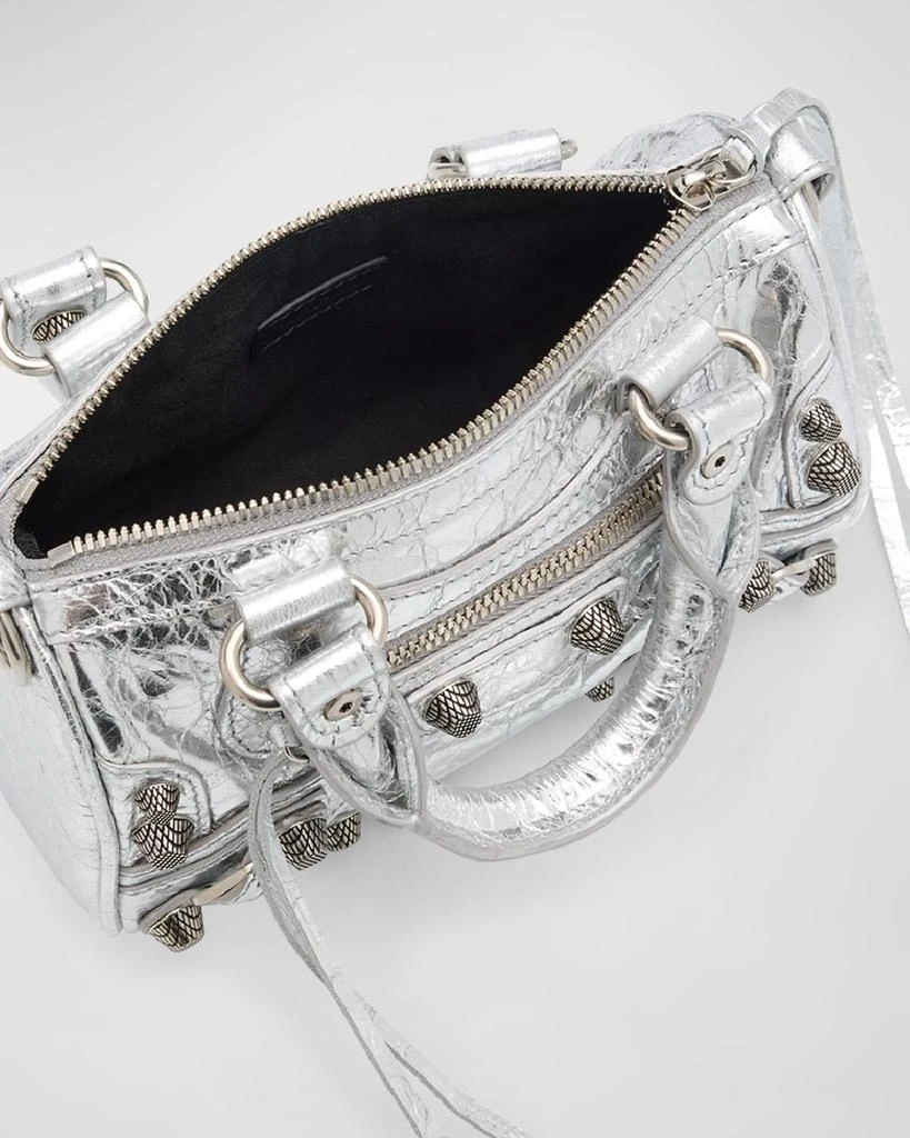 Balenciaga Le Cagole Nano Metallic Leather Top-Handle Bag 3