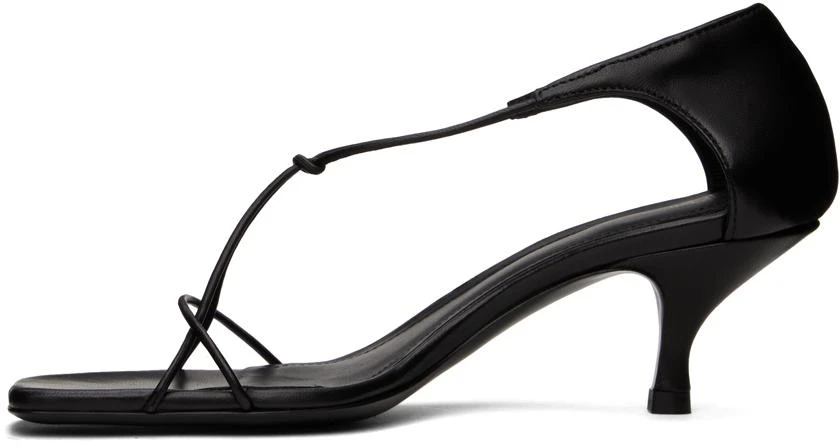 Totême Black 'The Leather Knot' Heeled Sandals 3