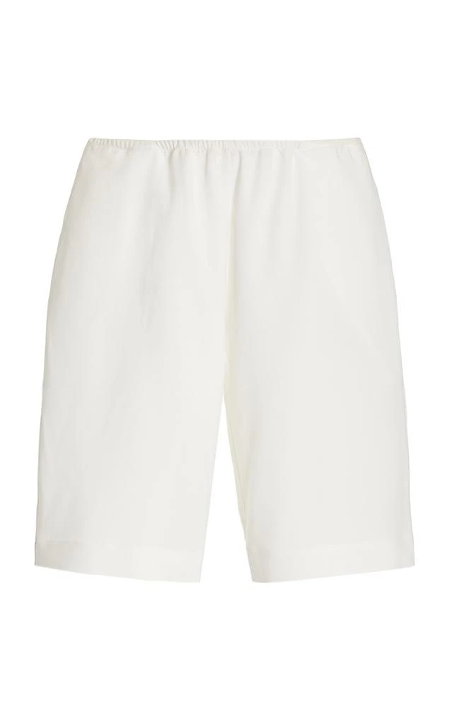 Leset Leset - Arielle Crepe Knee-Length City Shorts - White - XS - Moda Operandi 1