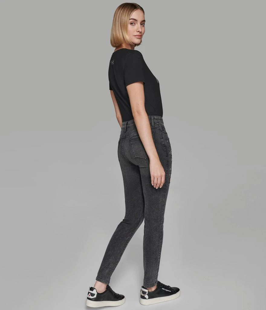 Karl Lagerfeld Paris WHIMSY PATCH GREY WASH JEANS 5