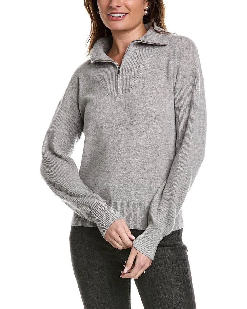 Amicale Cashmere Quarter Zip Cashmere Pullover – On Sale Now with