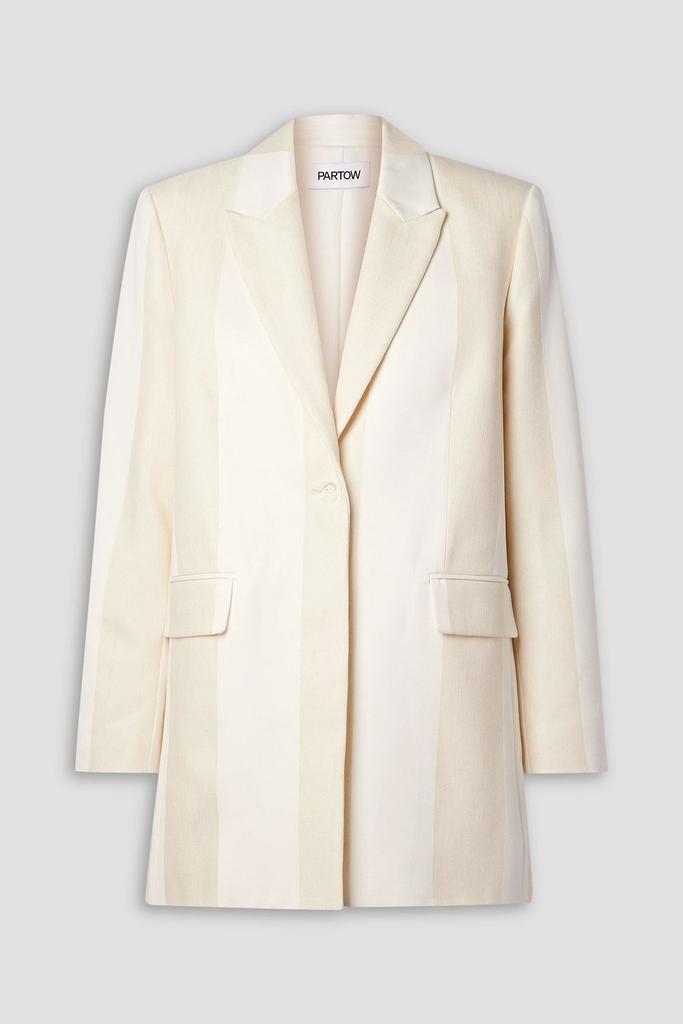Partow Leo paneled cotton and linen-blend blazer