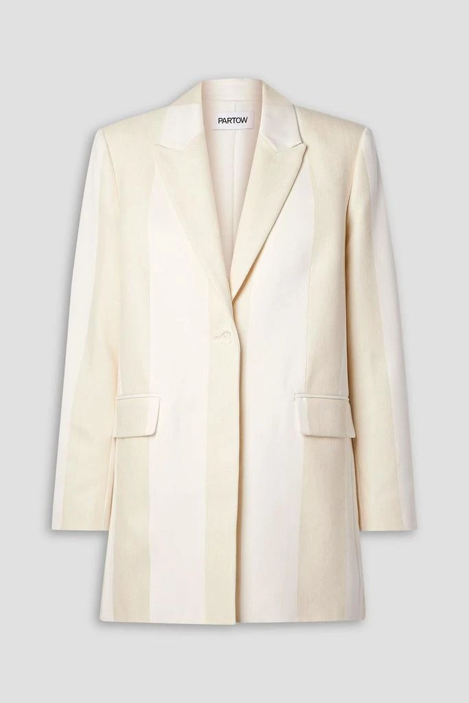 Partow Leo paneled cotton and linen-blend blazer 1
