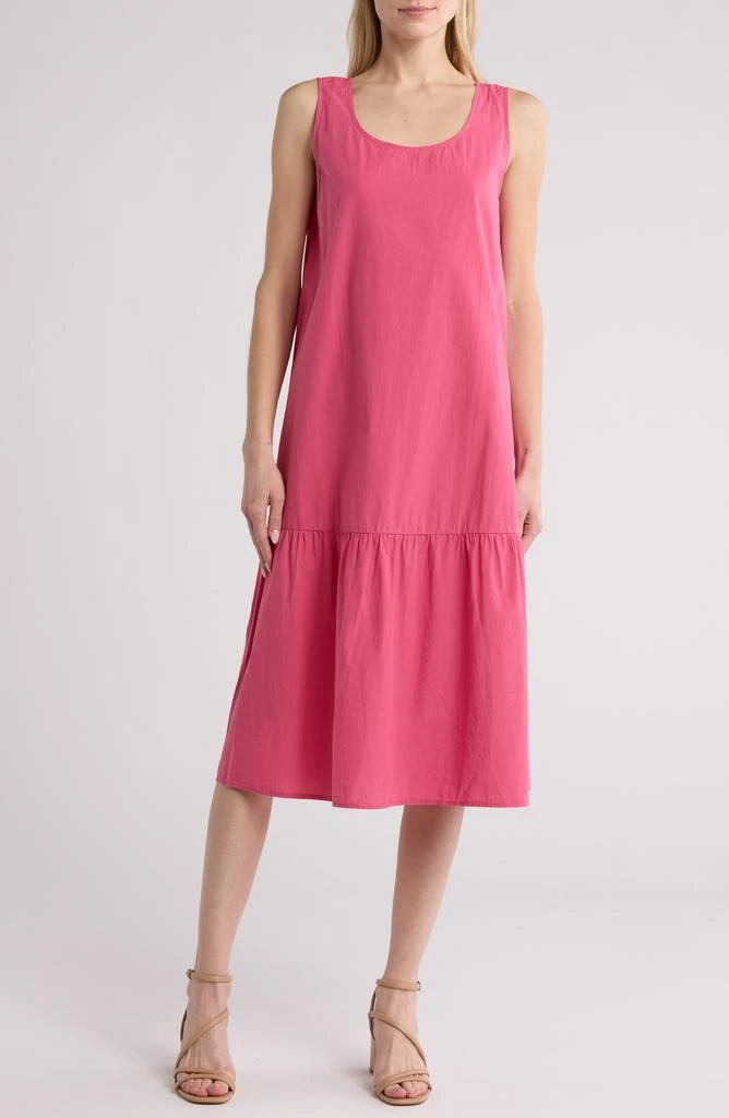 Eileen Fisher Tiered Organic Cotton Midi Dress 1