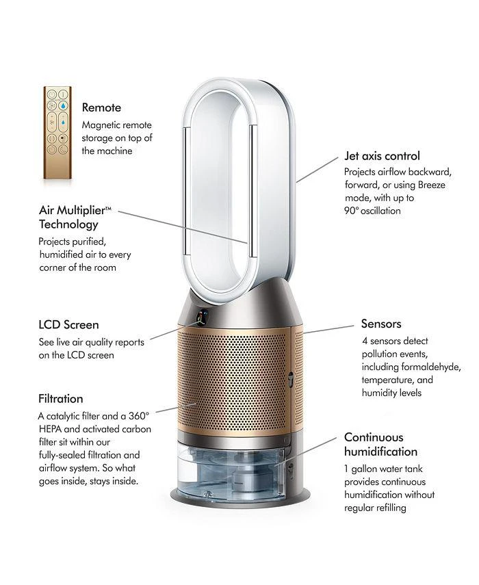 Dyson Purifier Humidify+Cool Formaldehyde  PH04 | White/Gold 10