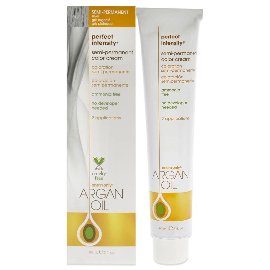 One n Only Argan Oil Perfect Intensity Semi-Permanent Color Cream - Silver by  for Unisex - 3 oz Hair Color 1