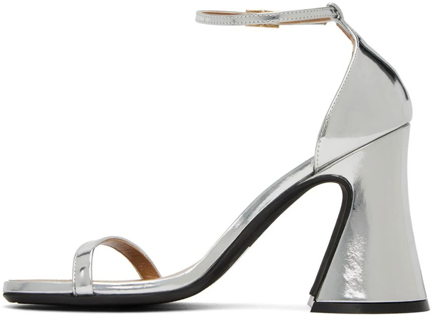 Marni Silver Block Heel Sandals 3