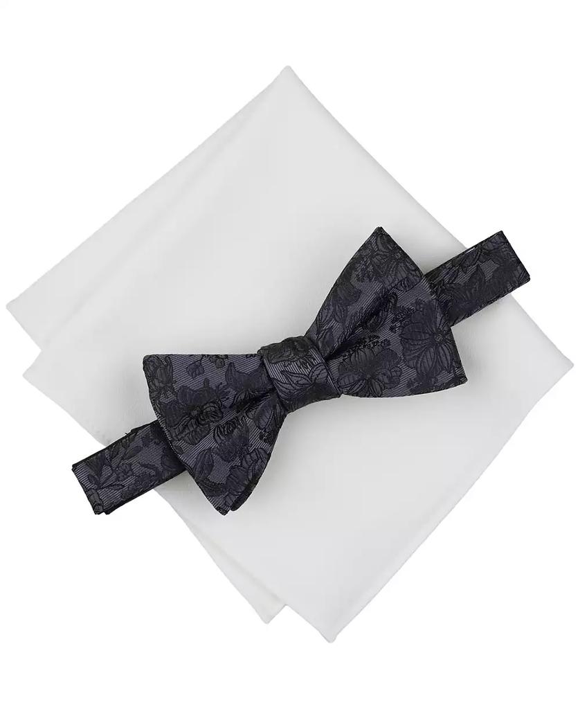 Bar III Men's Floral Bow Tie & Solid Pocket Square Set, Exclusively at Macy's