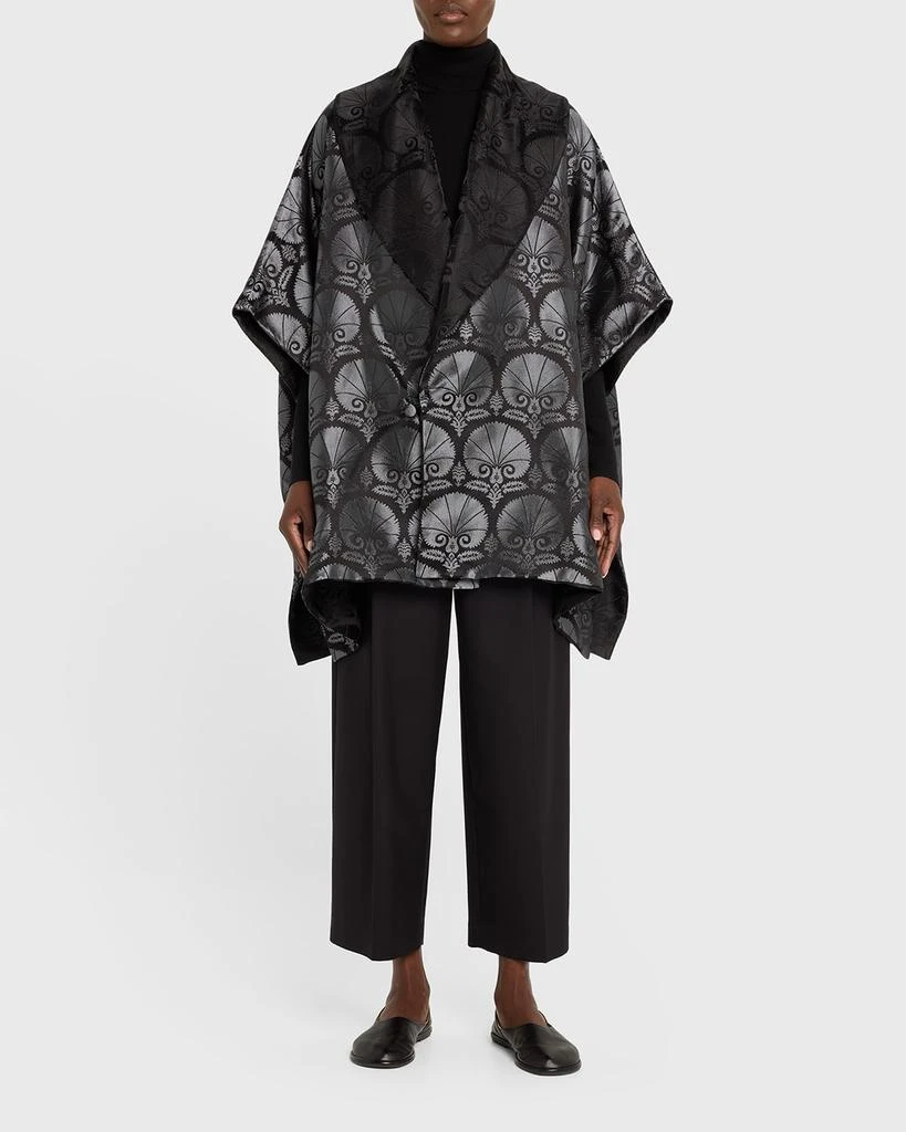 Eskandar Reversible Sloped Shoulder Shawl Collar Jacket (Long Plus Length) 2