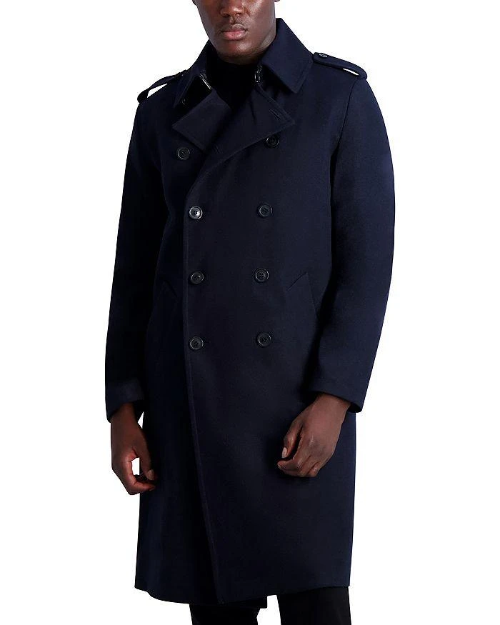 Karl Lagerfeld Paris Regular Fit Double Breasted Coat 1
