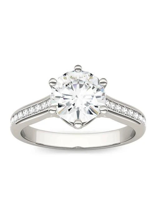 Charles 
Colvard 1.68 ct. t.w. Lab Created Moissanite Engagement Ring in 14K White Gold