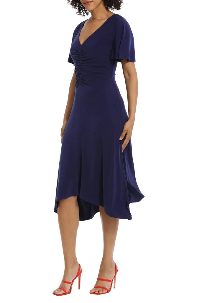 Maggy London Ruched Flutter Sleeve Midi Dress 3