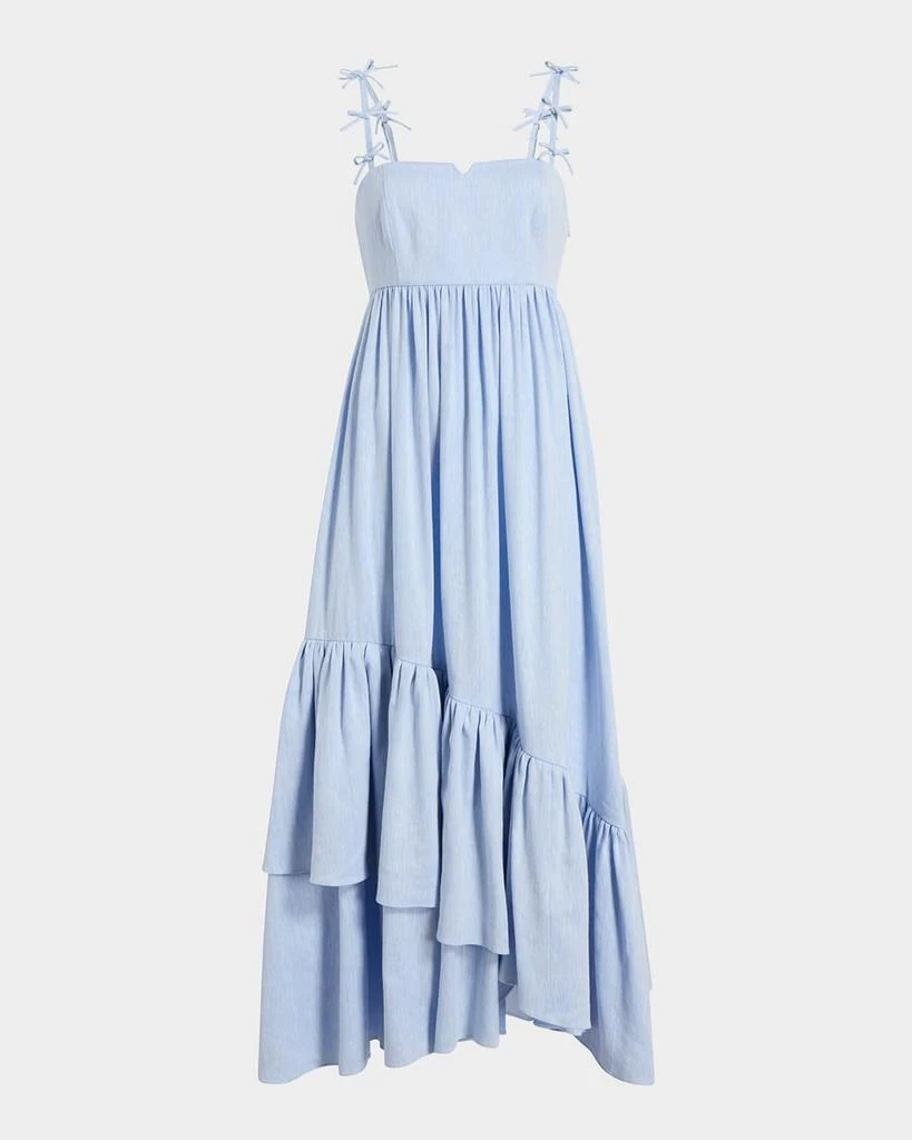 Cinq a Sept Bailey Bow Linen Suiting Dress 1