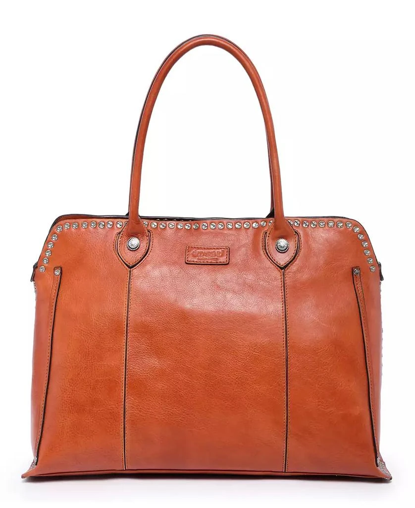 OLD TREND Women's Genuine Leather Soul Stud Satchel Bag 1