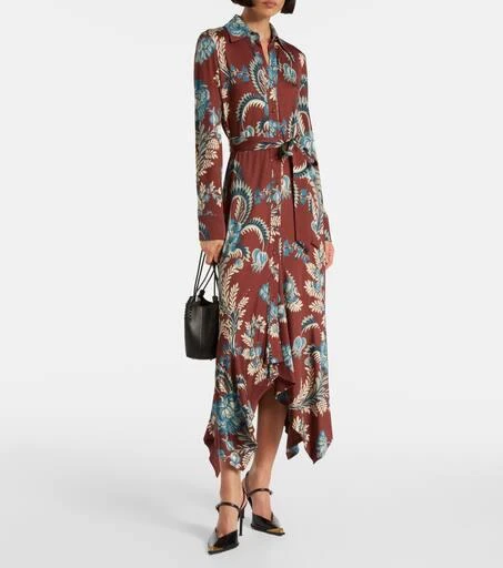 ETRO Floral asymmetric shirt dress 2