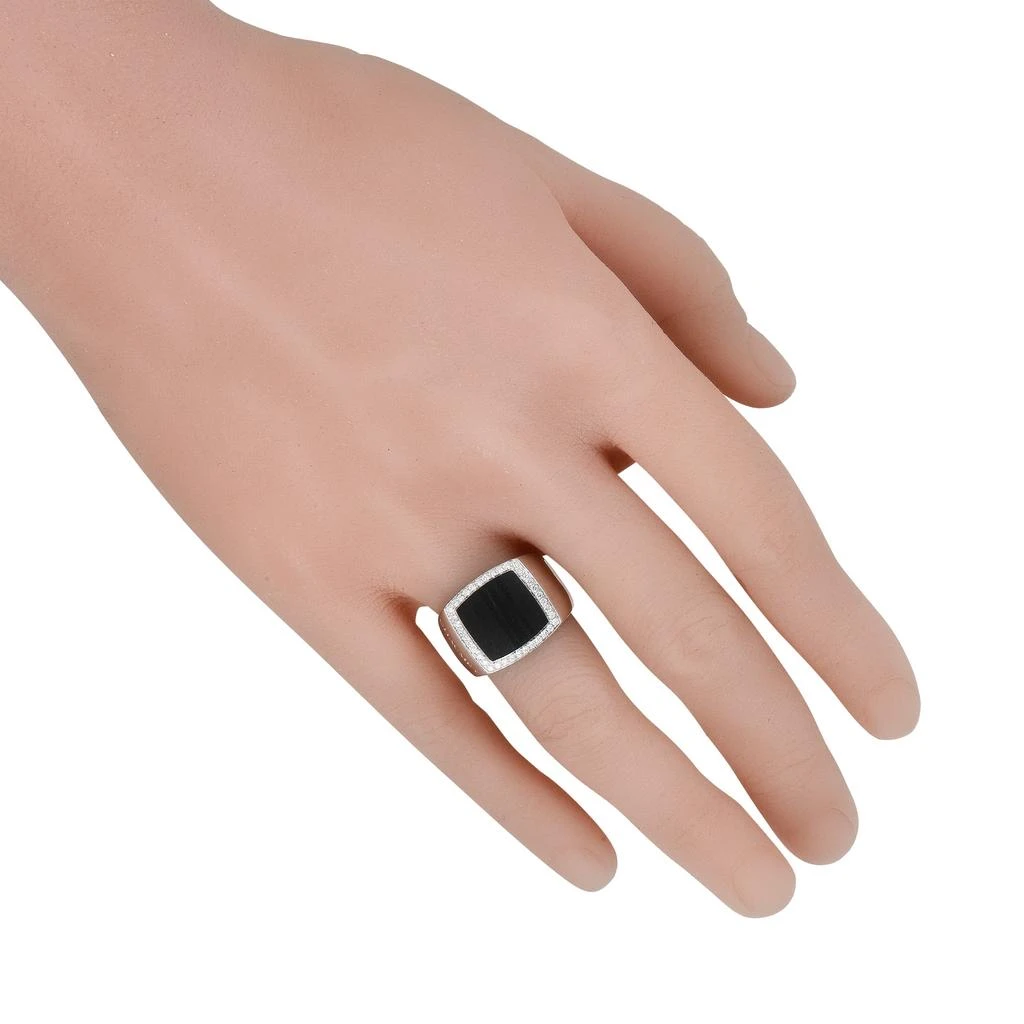 Chaumet 18K White Gold 0.20ct Diamond and Wood Ring CH09-091124 3