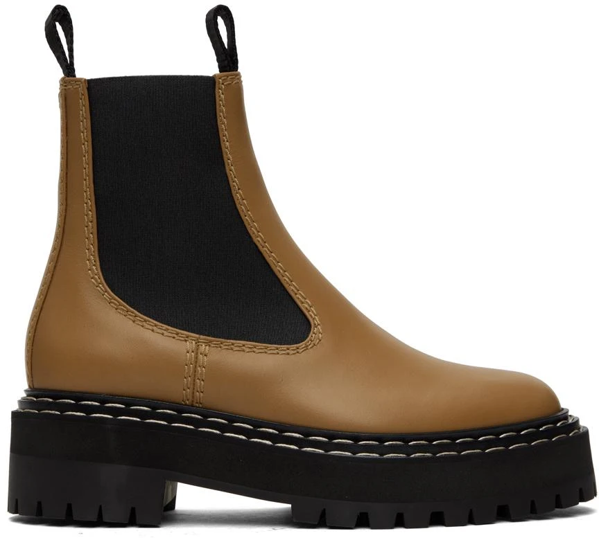 Proenza Schouler Tan Platform Chelsea Boots 1