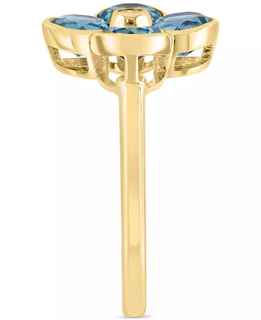 Effy EFFY® Citrine (2-1/6 ct. t.w.) 
Diamond Accent Flower Statement Ring in 14k Yellow Gold (Also in Blue Topaz) 3