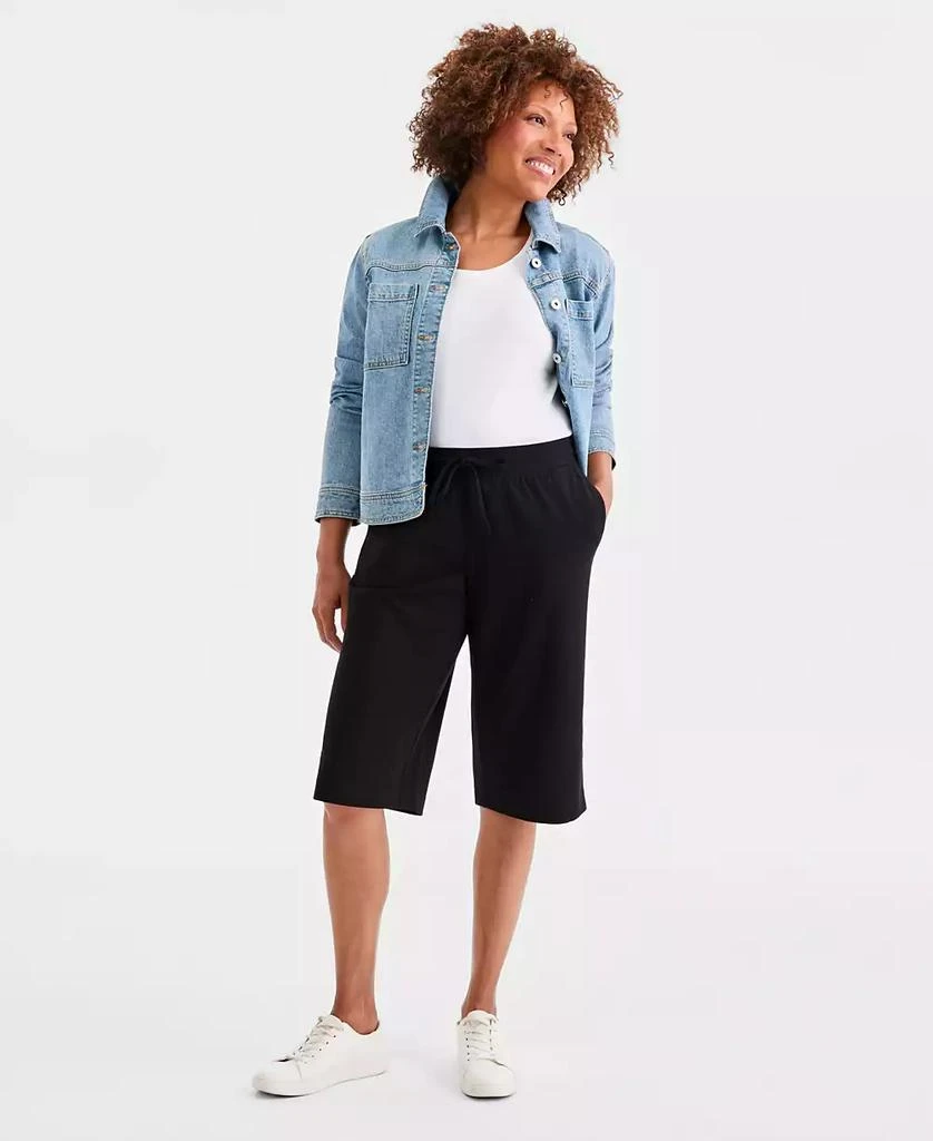 Style & Co Women's Mid Rise Sweatpant Bermuda Shorts, Created for Macy's