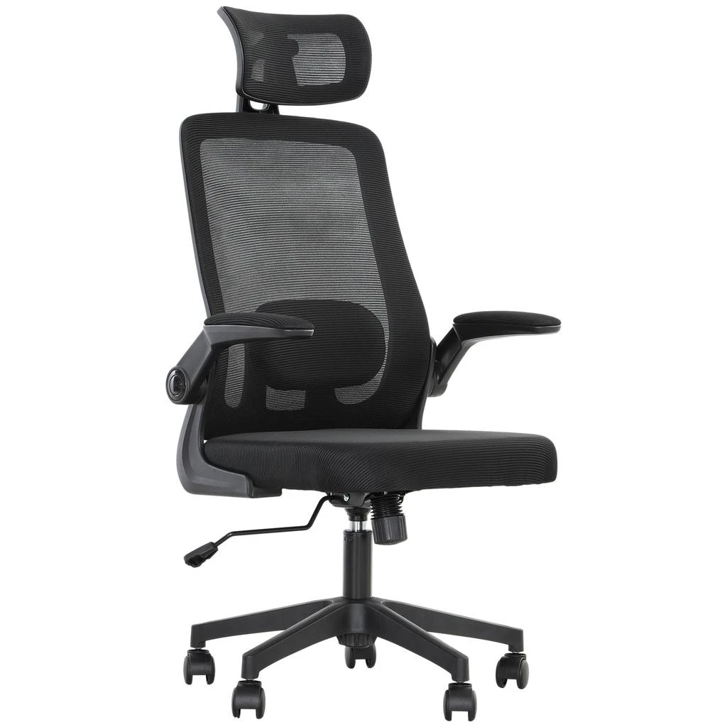 Hivvago Mesh Office Chair with Flip-Up Armrests and Adjustable Lumbar Support 1