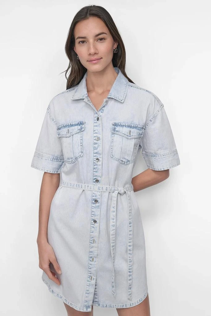 DKNY SELF BELTED UTILITY DRESS 5