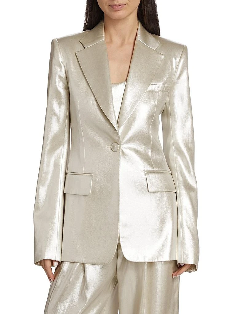 Chloé Metallic Silk Blazer 3