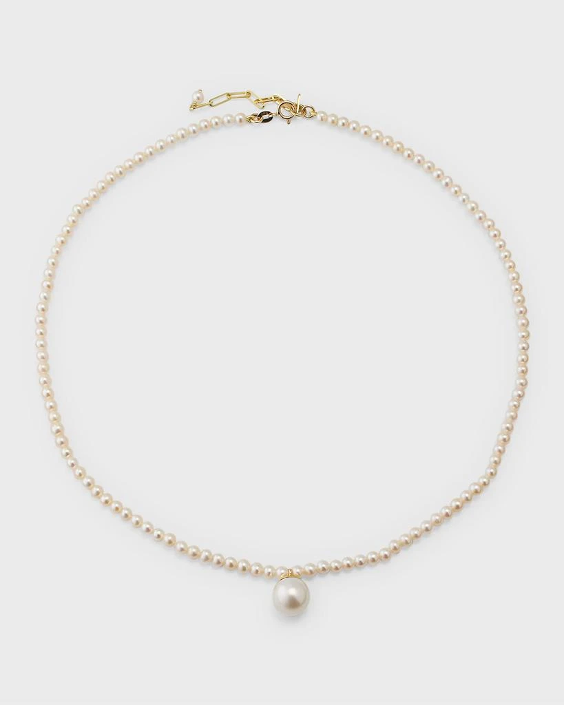 POPPY FINCH 14k Gold Pearl Choker Necklace 1