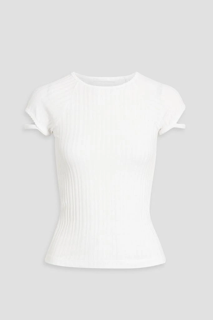 HELMUT LANG Ribbed cotton-jersey top 1